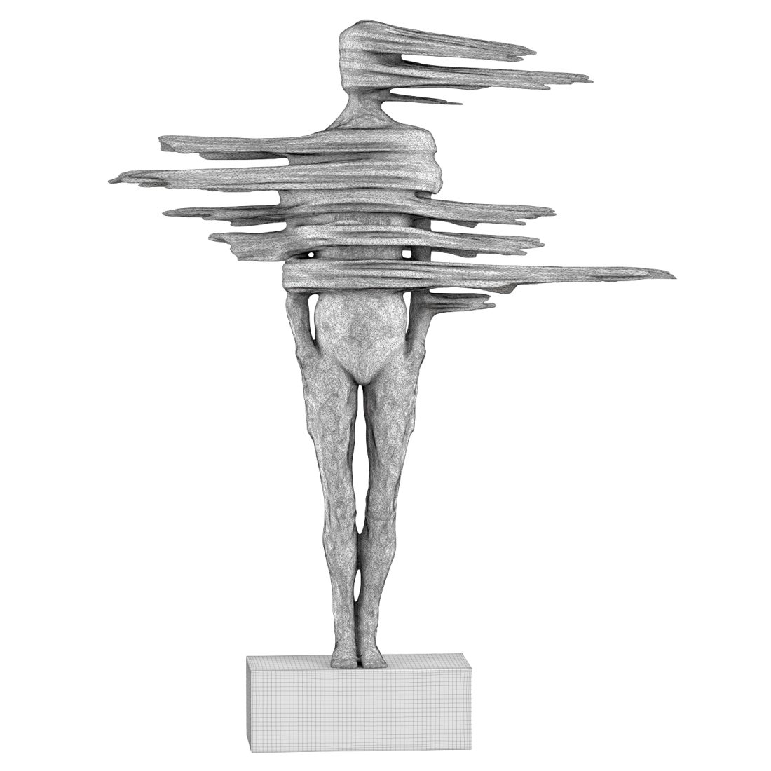 Abstract Metal Figurine 3D Model for VRay | CGMood