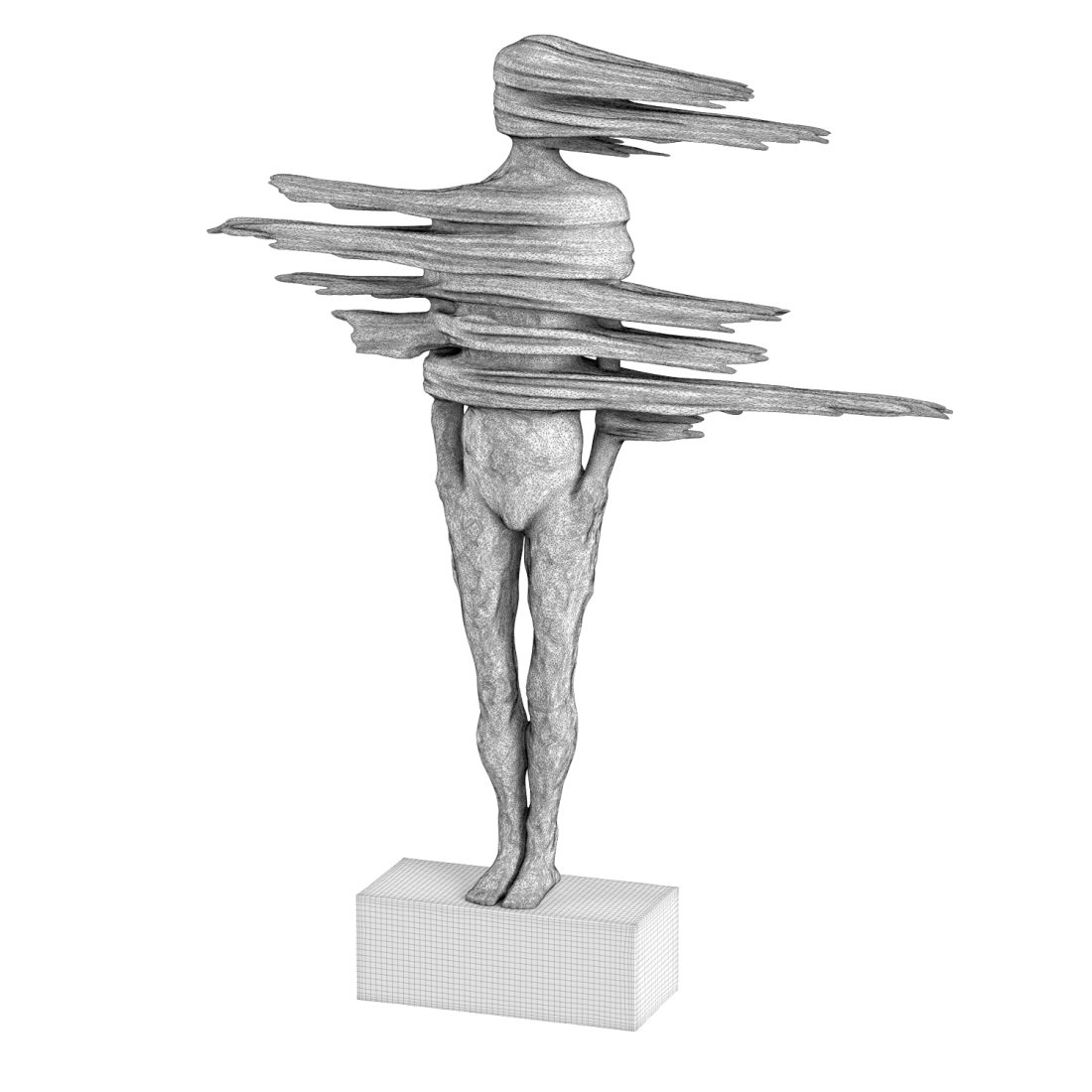 Abstract Metal Figurine 3D Model for VRay | CGMood
