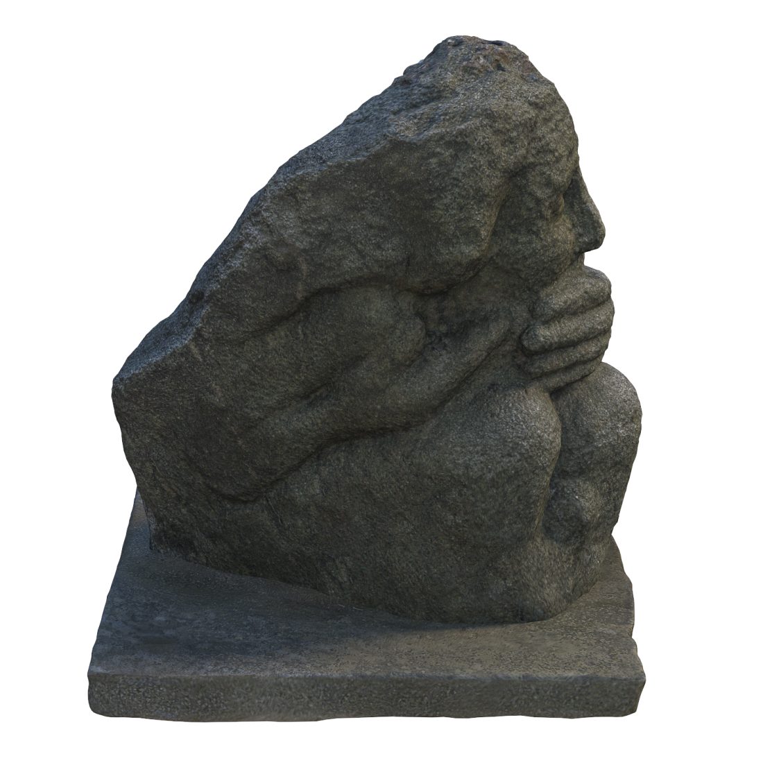 Stone Contemplative Sculpture 3D Model for VRay | CGMood