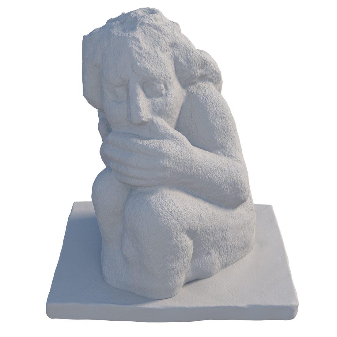 Stone Contemplative Sculpture 3D Model for VRay | CGMood