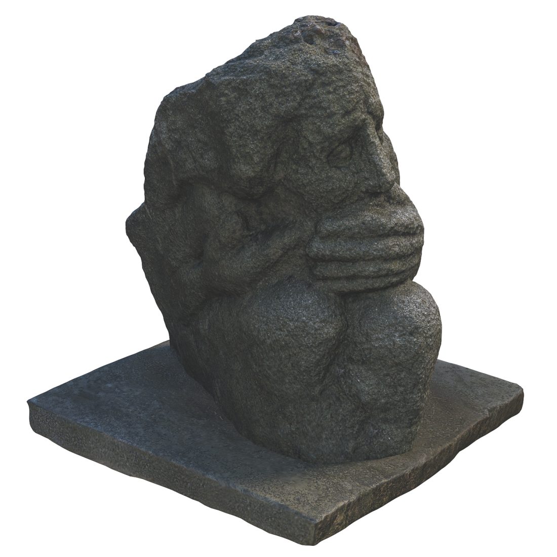 Stone Contemplative Sculpture 3D Model for VRay | CGMood