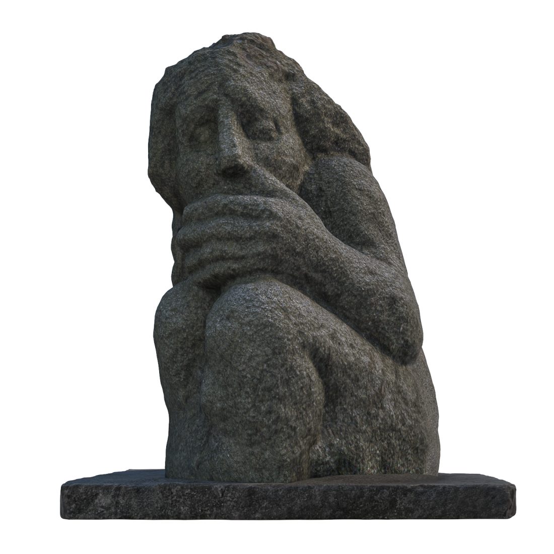 Stone Contemplative Sculpture 3D Model for VRay | CGMood