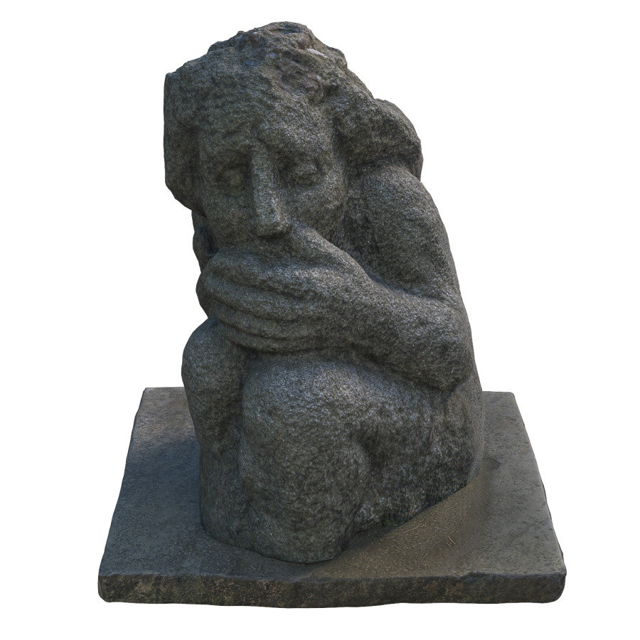Stone Contemplative Sculpture 3D Model for VRay | CGMood