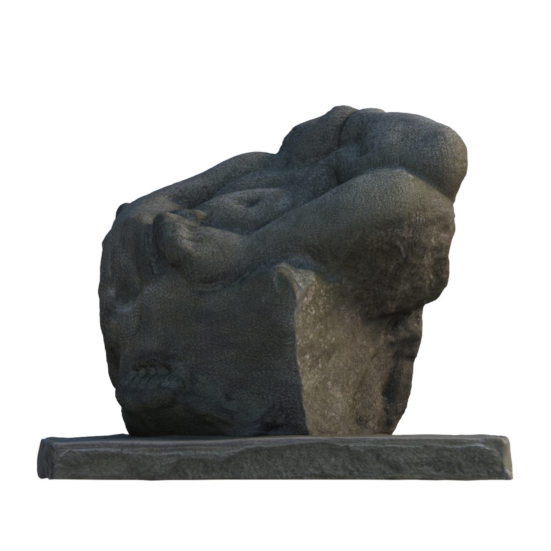 Contemplative Stone Figure 3D Model for VRay, Corona | CGMood