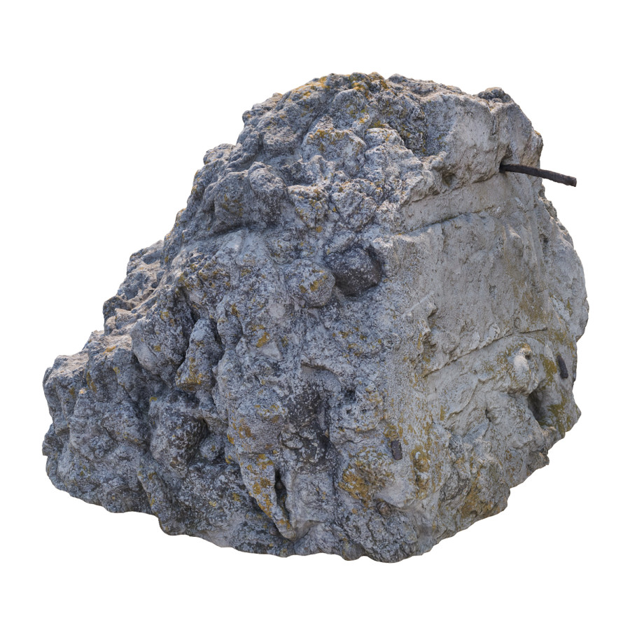 Rugged Concrete Rock 3D Model for VRay, Corona | CGMood