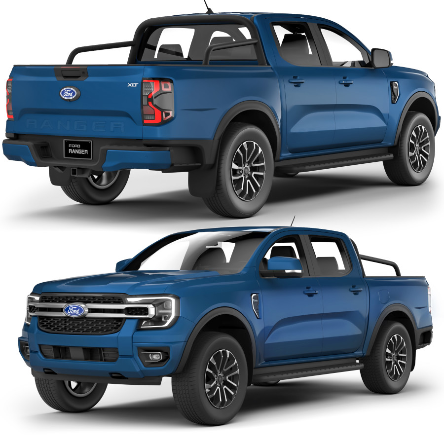 Ford Ranger XLT 2023 3D Model for VRay | CGMood