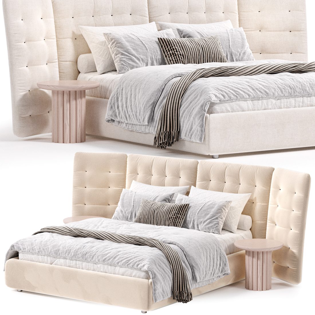 Angle Bed By Flou 3D Model for Corona | CGMood