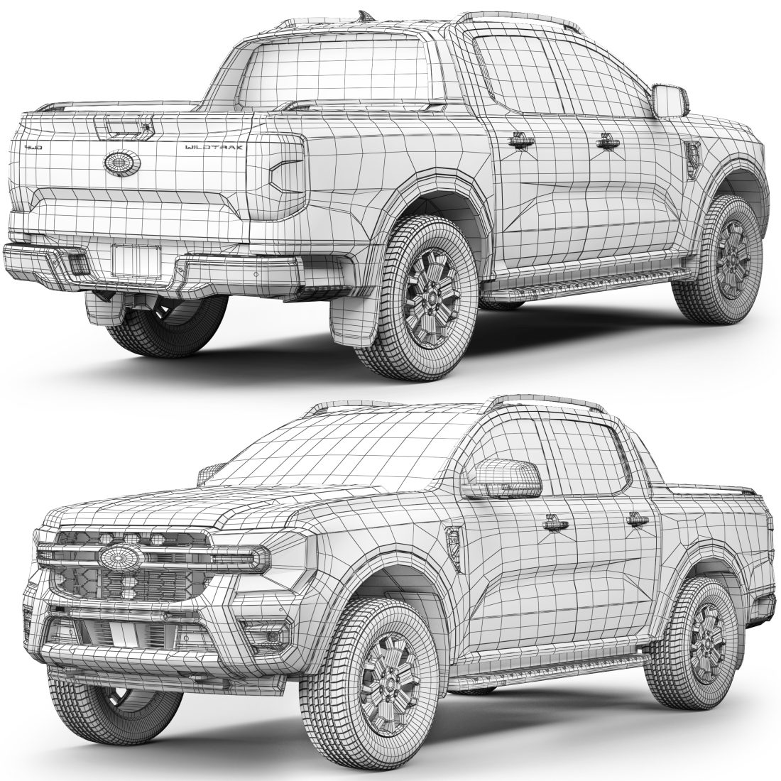 Ford Ranger Wildtrak 2023 3D Model for VRay | CGMood