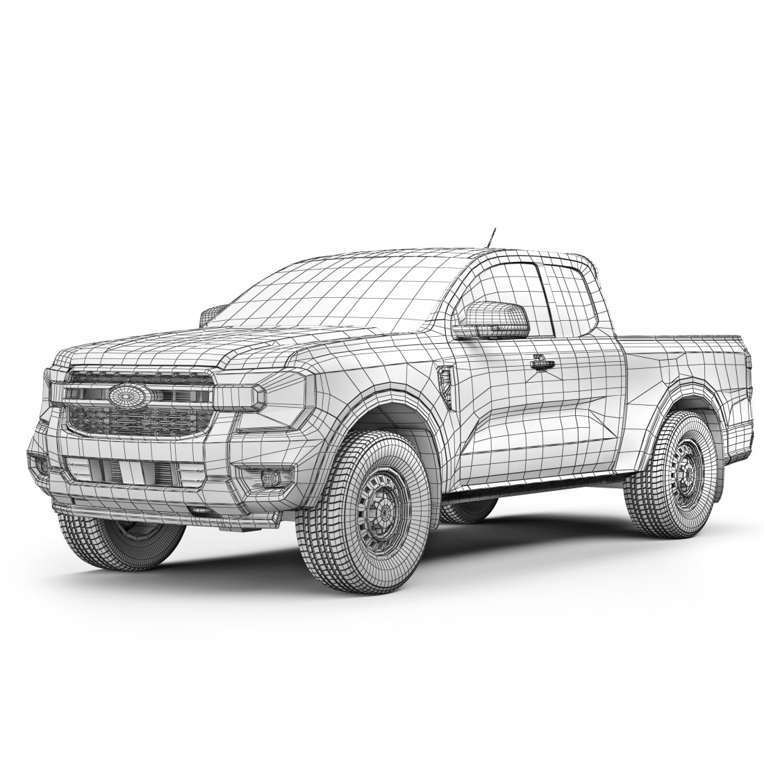 Ford Ranger XL 2023 3D Model for VRay | CGMood