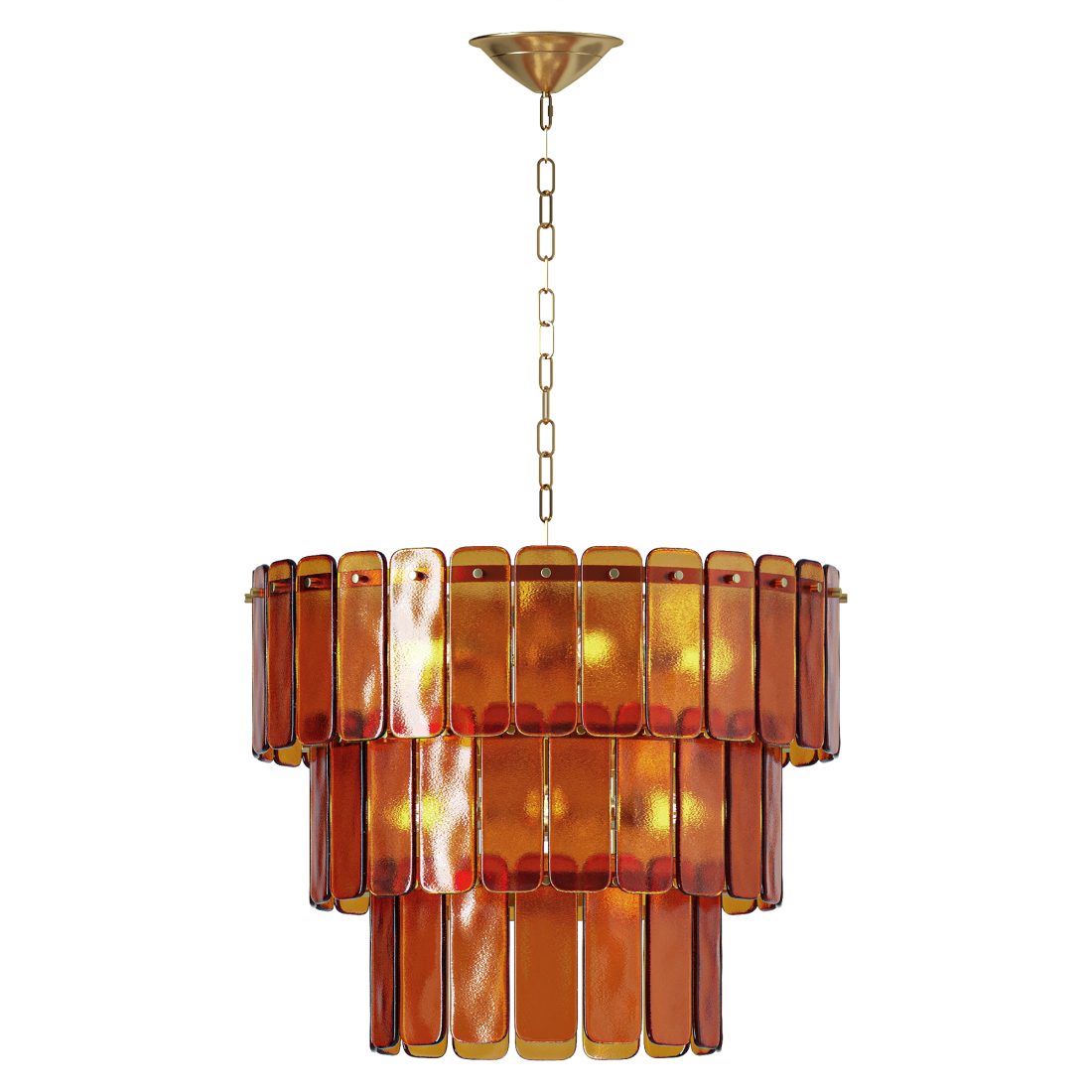 Houseof Amber Glass Tiered Chandelier 3D Model for Corona | CGMood