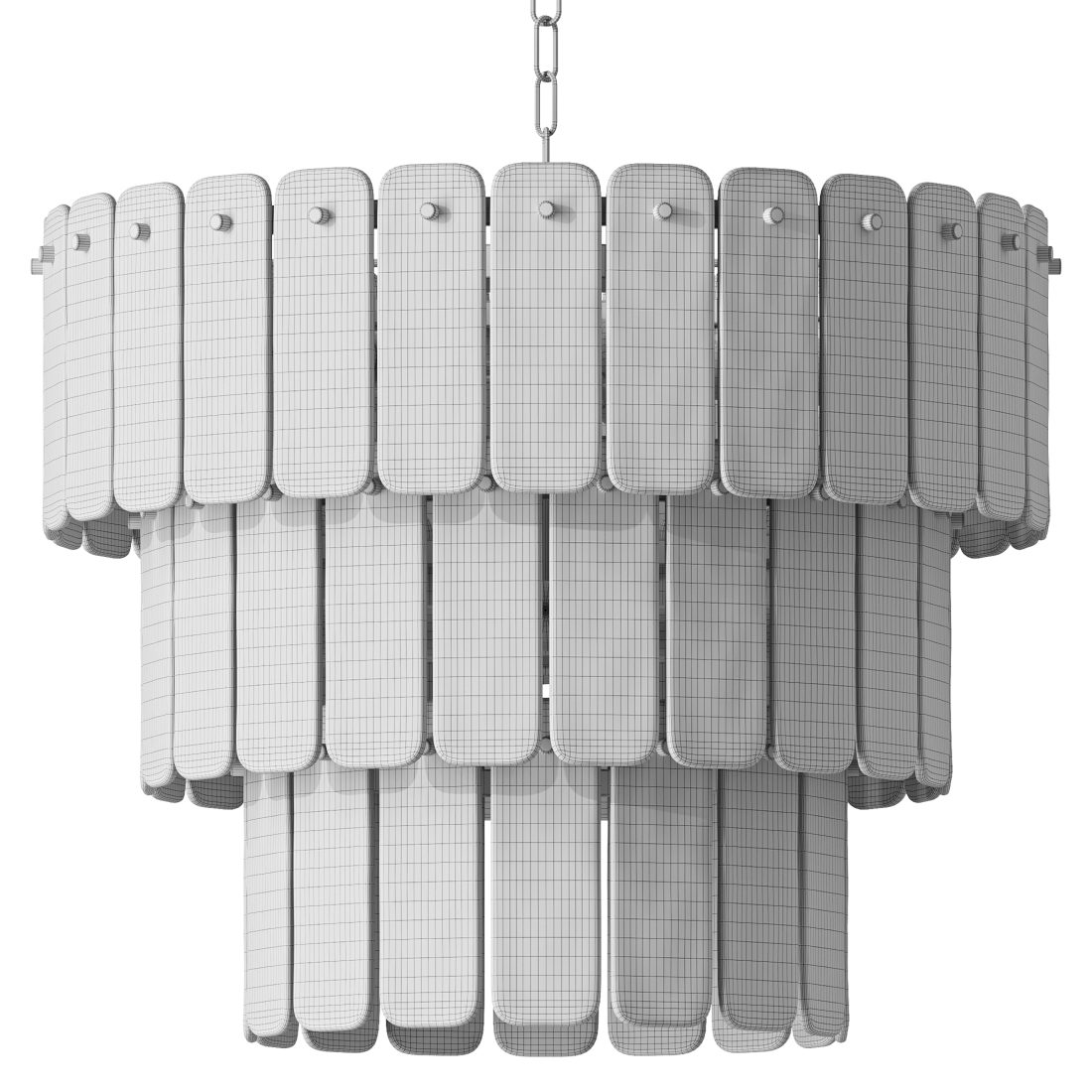Houseof Amber Glass Tiered Chandelier 3D Model for Corona | CGMood