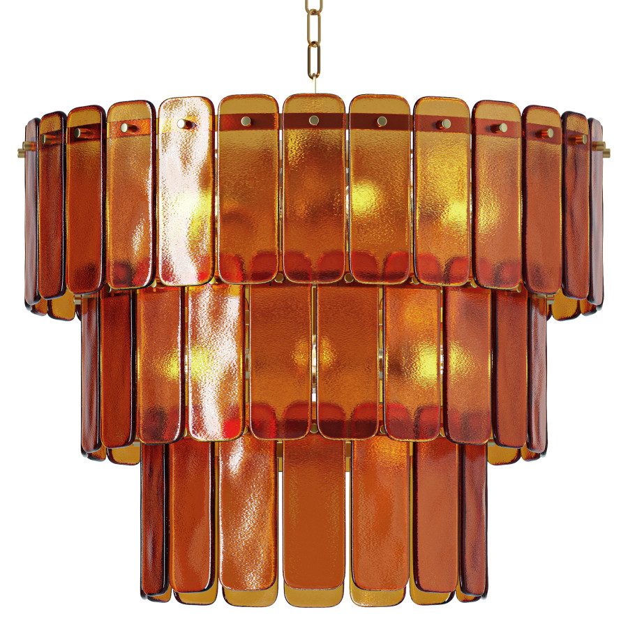 Houseof Amber Glass Tiered Chandelier 3D Model for Corona | CGMood