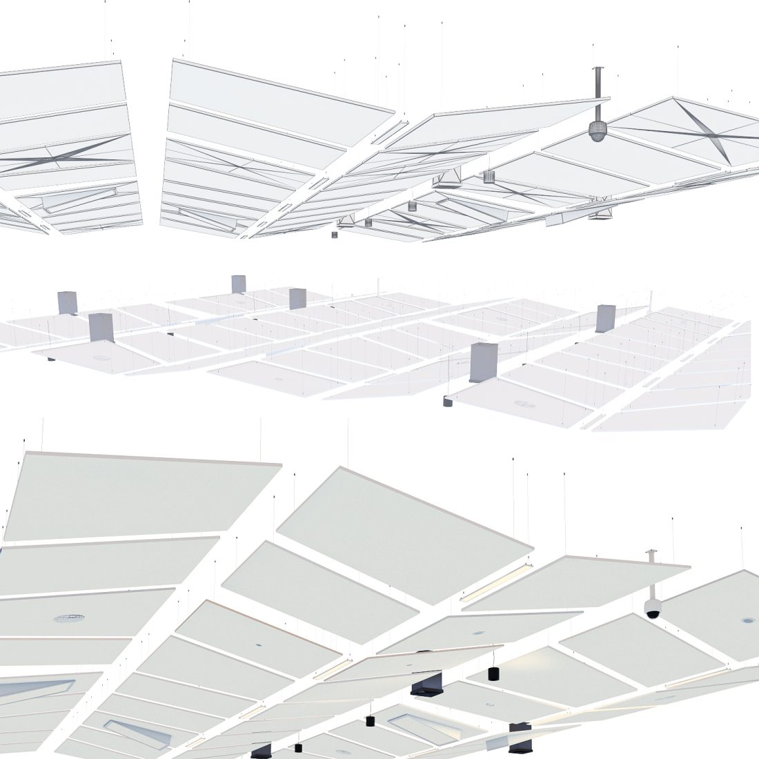 Modular Panel Geometry Modular Ceiling Panels 3D Model | CGMood
