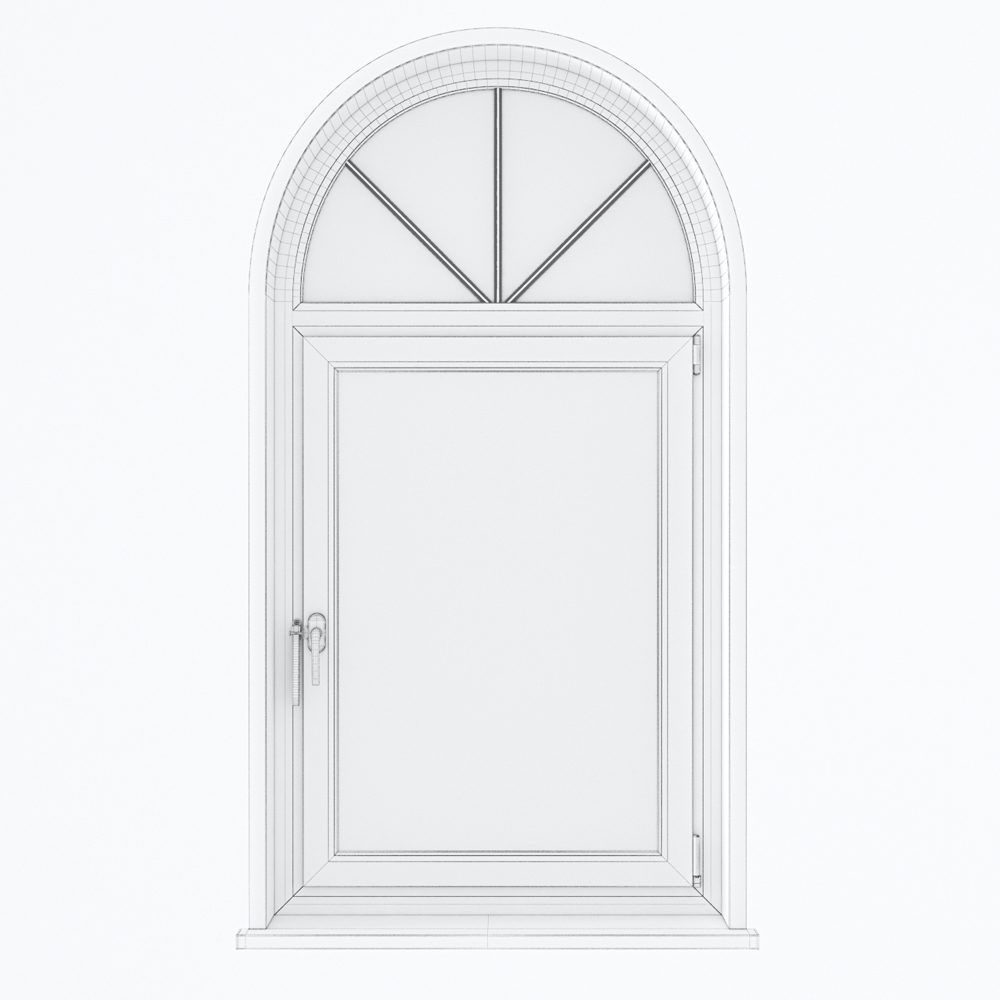 Arched Plastic Windows Set 3D Model for VRay | CGMood