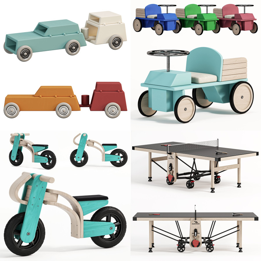 Billiards, furniture, mirrors, sports equipment, children's furniture and toys, and tables by Abdubosit Abdujabborov