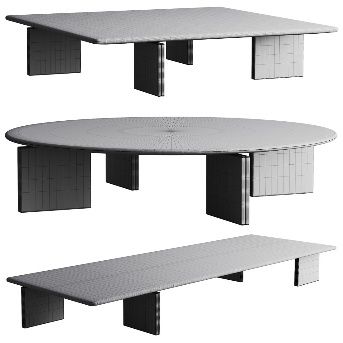 Yves Coffee Table Set By Minotti 3D Model for VRay, Corona | CGMood