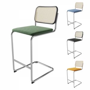 Knoll Cesca Stool Upholstered Cane