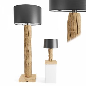 Floor Lamp And Lamp Made Of Solid Teak | Ravilla