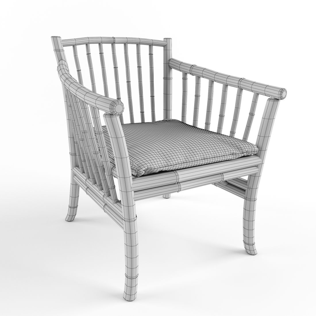Bamboo Coffee Table And Chair 3D Model for VRay | CGMood