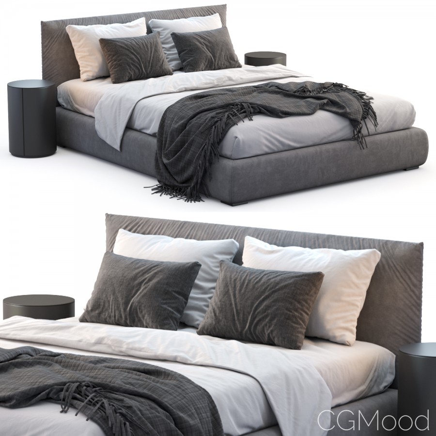Groundpiece / Flexform Bed №2 3D Model for VRay, Corona | CGMood
