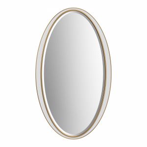 John Richard - White Oval Frames Mirror