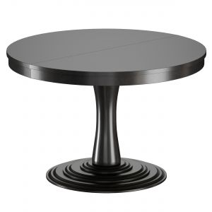 Aniston Black 45" Round Extension Dining Table