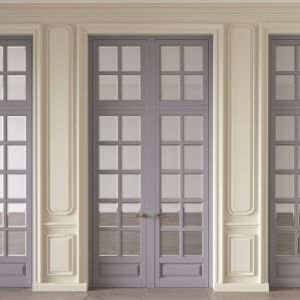 Set 29 Wall molding with doors