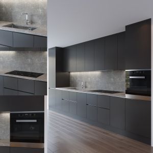 Modern Kitchen Dark Gray
