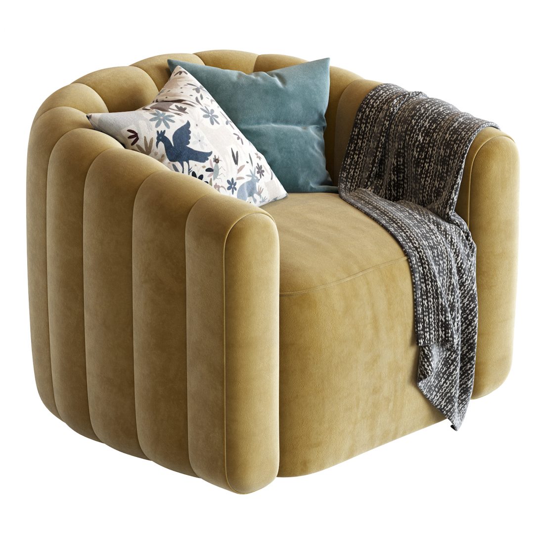 Fitz Swivel Chair - 3D Model for Corona