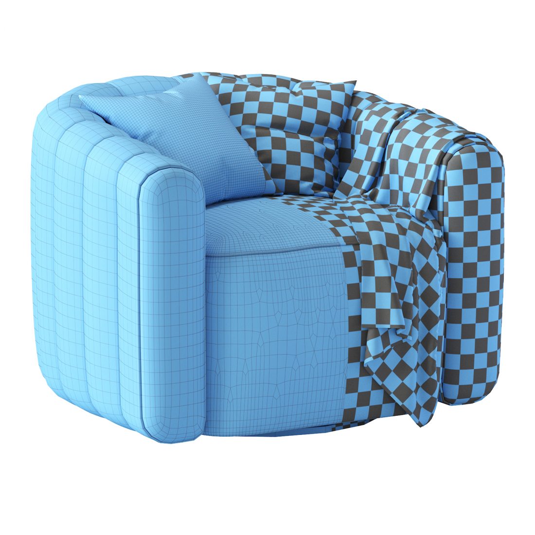 Fitz Swivel Chair - 3D Model for Corona