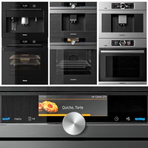 Miele, Siemens And Bosch Double Oven And Coffeemak