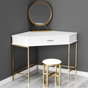 Homary | Corner Dressing Table With Mirror