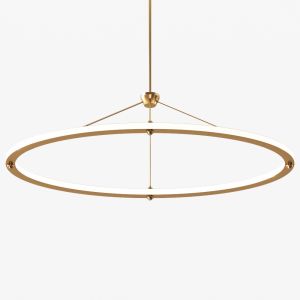 Halo Oval Pendant Brushed Brass By Roll Hill