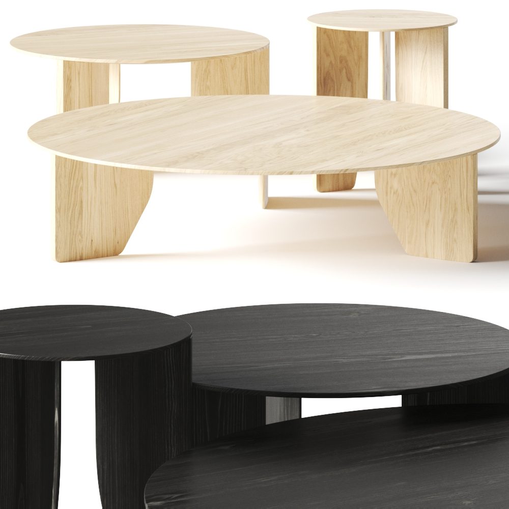 More Cut Coffee & Side Tables 3D Model for VRay, Corona | CGMood