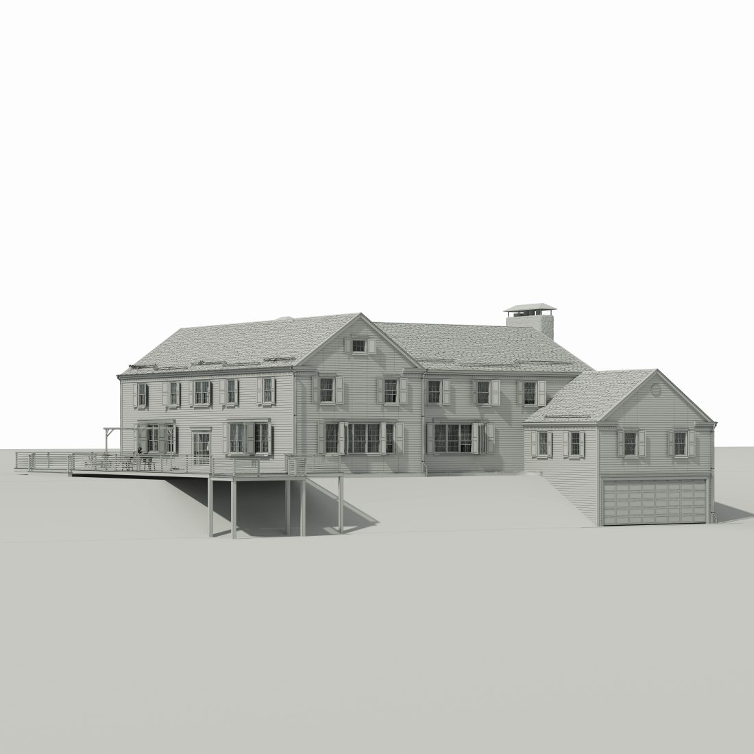 Hi Poly Norwegian House - 3D Model for Corona