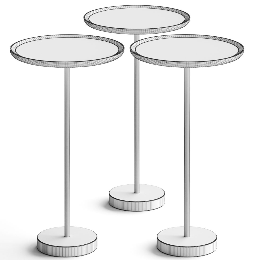 Pianca Contra Alto No Knob Side Table - 3D Model for VRay, Corona
