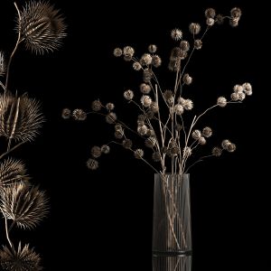 Bouquet Of Dried Flowers From Thorn And Branches