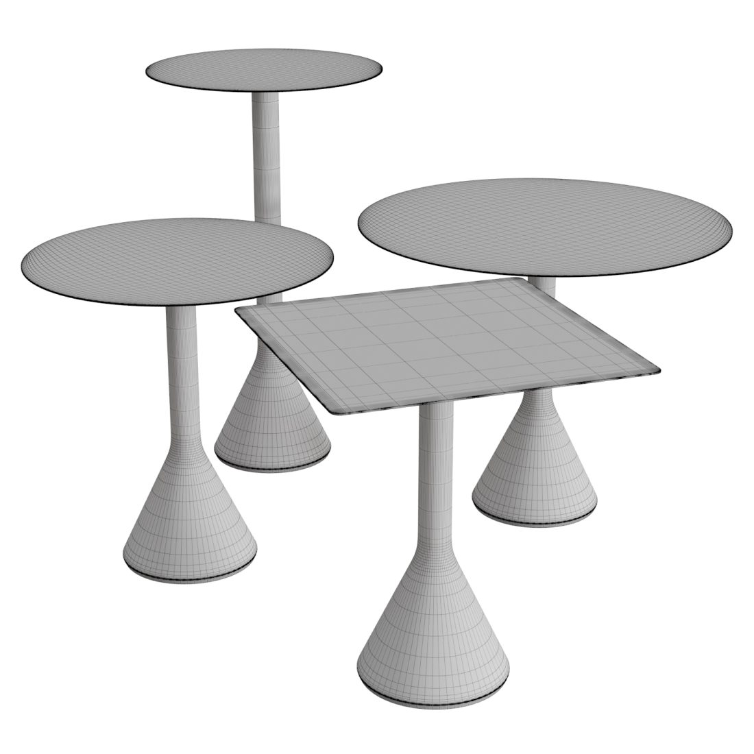 Palissade Cone Table - 3D Model for Corona