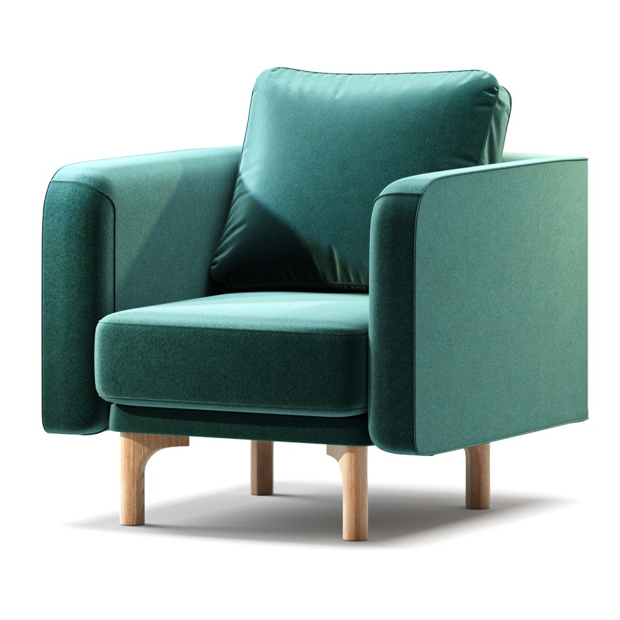 Loop Fabric Armchair With Armrests By Extraform - 3D Model for VRay