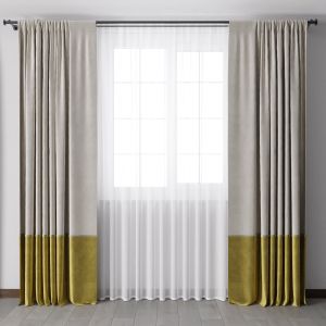 Yellow Curtains With Metal Curtain Rod 07