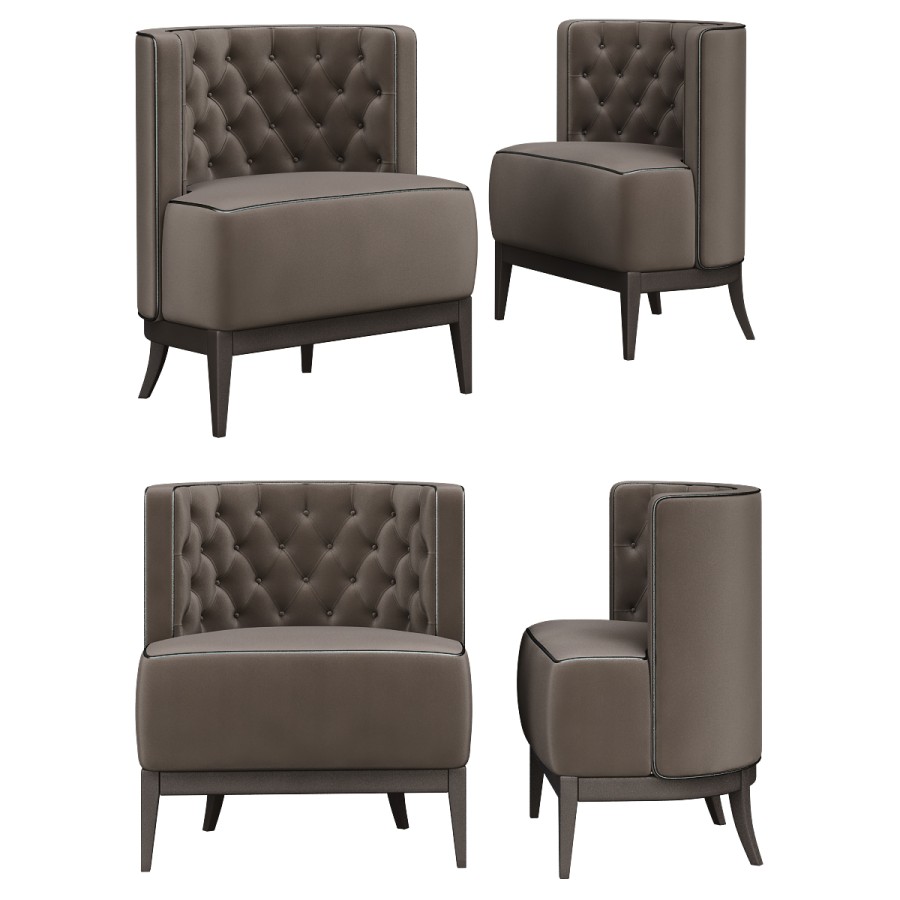 Bourbon Armchair - Brabbu 3D Model for VRay | CGMood