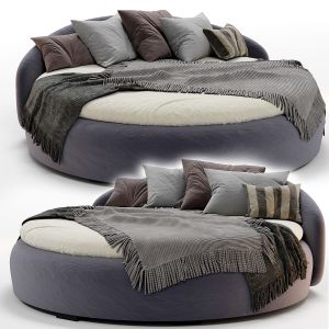 Upholstered Round Double Bed Ome