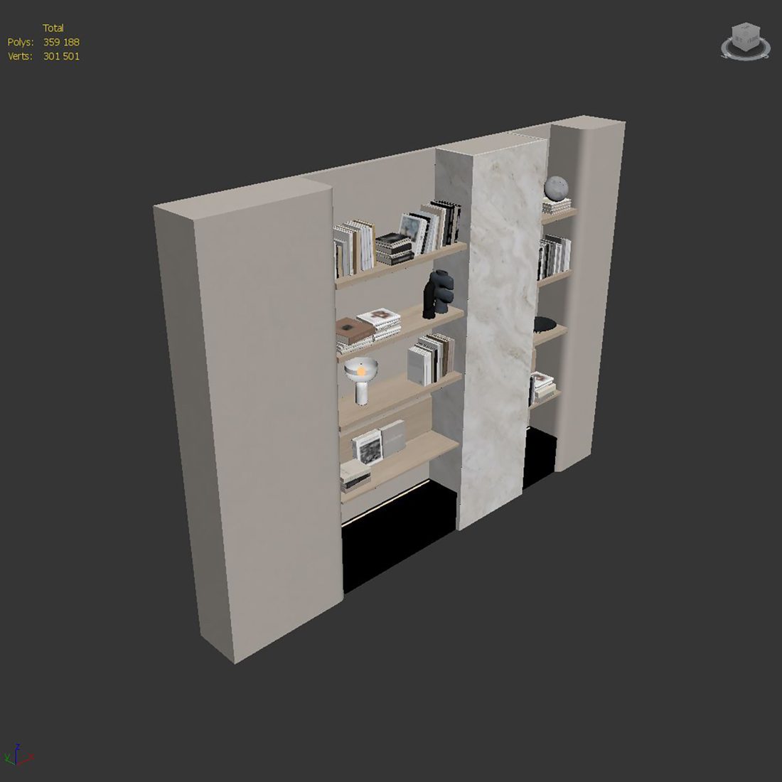 Bookcase Set 10 3D Model for VRay, Corona | CGMood