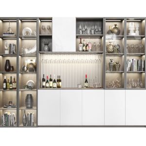 Wardrobe With Alcohol, Decor And Accessories