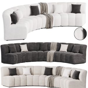 Infinity Dark Grey Velvet 4 Seater Modular Sofa