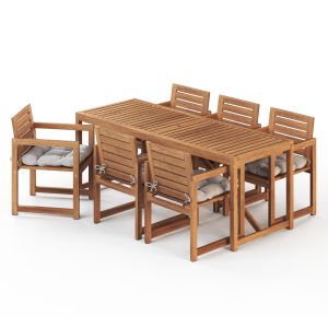 Nammaro Table + 6 Armchairs Ikea