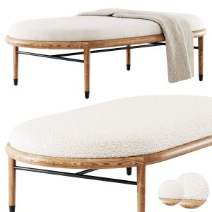 Pera Ottoman Bench In Boucle Fabric By Clutch Mode