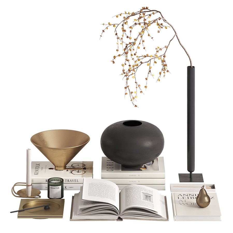 Decorative Set By Colin King Collection With Lemon - 3D Model for Corona