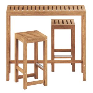 Nammaro Rectangular Bar Table + 2 Bar Stools Ikea