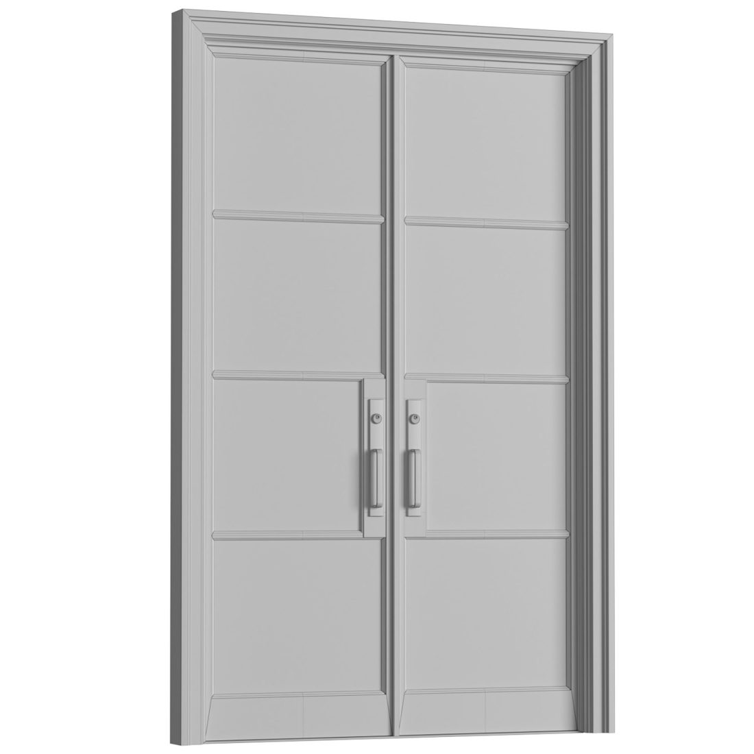 Entrance Front Iron Doors 3D Model For Corona VRay